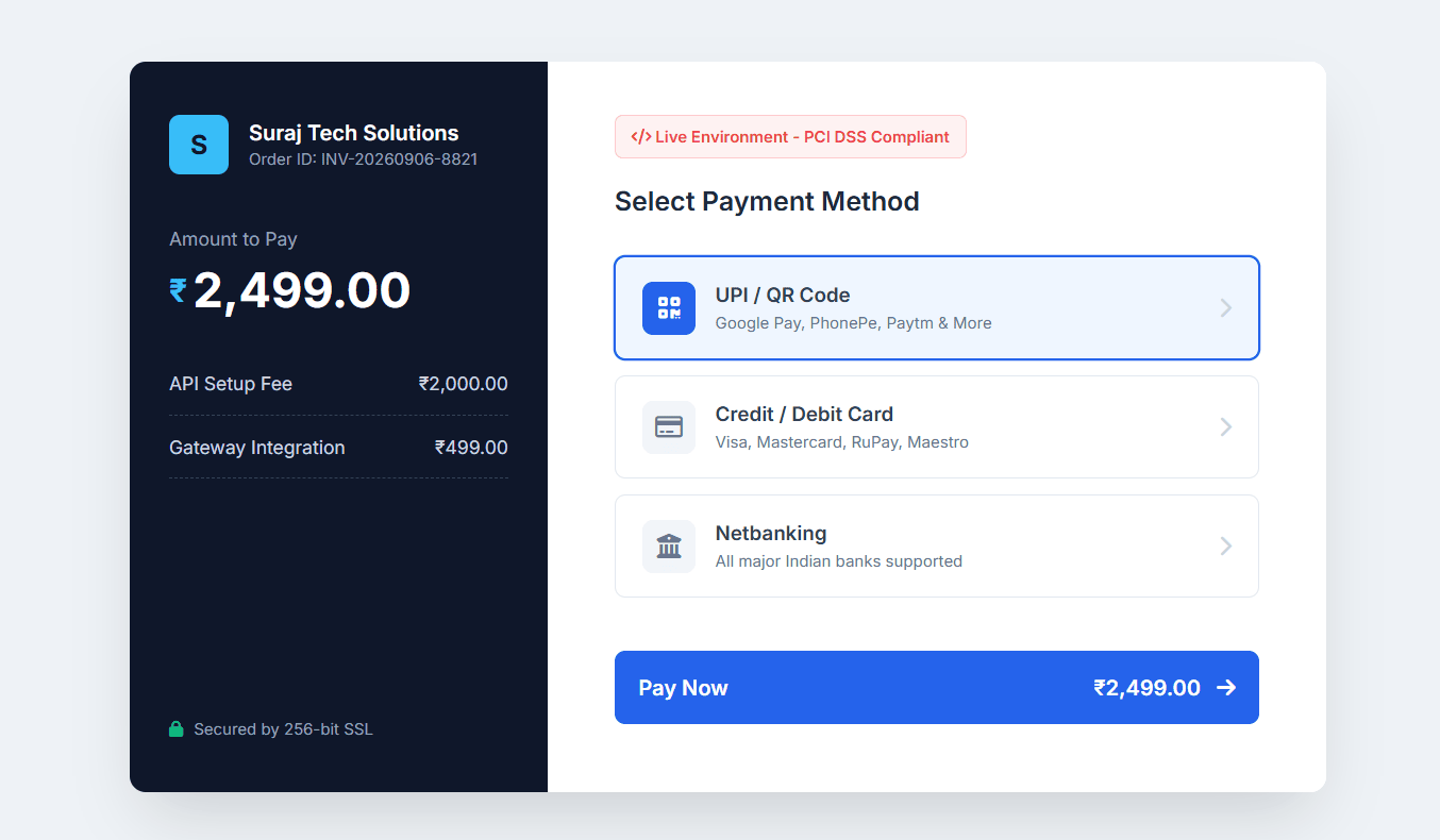 Custom Payment Gateway API Integration